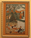 East Indian Art - Village Scene With Frame